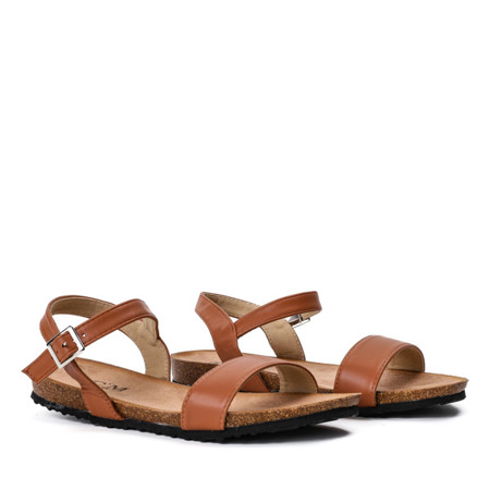 Brązowe klasyczne sandały Nita - Obuwie