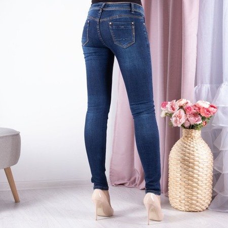 Jeansowe spodnie rurki - Spodnie