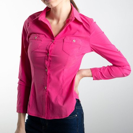Różowa koszula damska - Bluzki