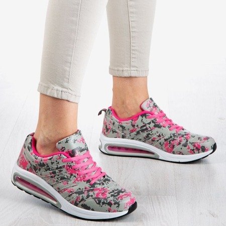 Szaro-różowe sportowe buty damskie Thalassa - Obuwie