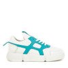 Białe buty sportowe z niebieskimi wstawkami Polerine - Obuwie
