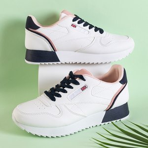 Białe damskie sportowe buty Macrina - Obuwie 