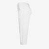 Białe legginsy krótkie ze ściągaczem - Spodnie
