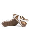 Białe sandały na niskiej platformie Movisa - Obuwie 