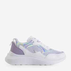Biało - fioletowe damskie sportowe buty Comie - Obuwie
