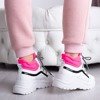 Biało - różowe buty sportowe z wysoką cholewką Perreseva - Obuwie