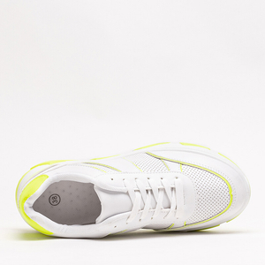 Biało-żółte buty sportowe damskie Nelido - Obuwie