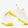 Biało - żółte sportowe sneakersy damskie Balgra - Obuwie