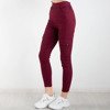 Bordowe damskie spodnie materiałowe tregginsy - Spodnie