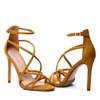 Ciemnożółte sandały na szpilce Teresena - Obuwie