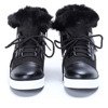 Czarne buty sportowe z futerkiem Gracelyn- Obuwie