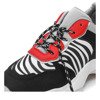 Czarne buty sportowe z motywem zebry Louisa - Obuwie