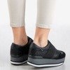 Czarne damskie buty sportowe na platformie Erin - Obuwie