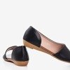 Czarne damskie sandały na niskiej koturnie Damola - Obuwie