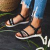 Czarne sandały na grubej podeszwie Martita - Obuwie