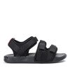 Czarne sandały na rzepy Crista - Obuwie