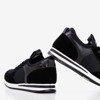 Czarne sportowe buty damskie na krytym koturnie Lyseria - Obuwie