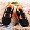 Czarne sportowe buty z neonowo-pomarańczowymi wstawkami Mola - Obuwie 