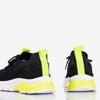 Czarne sportowe buty z neonowymi żółtymi wstawkami Brighton - Obuwie