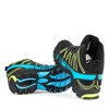Czarne sportowe damskie buty trekkingowe z niebieską wstawką Everest - Obuwie