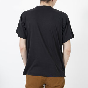 Czarny bawełniany t-shirt męski - Odzież