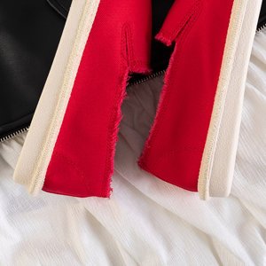 Czerwone damskie tkaninowe espadryle Rafiela - Obuwie