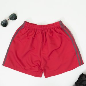 Czerwone męskie sportowe spodenki - Odzież