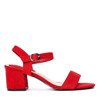 Czerwone sandały na słupku Sula - Obuwie