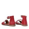 Czerwone sandały z ćwiekami Spica - Obuwie 