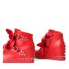 Czerwone sneakersy z ćwiekami Levi - Obuwie