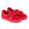 Czerwone, sportowe buty z kokardą Kristen - Obuwie