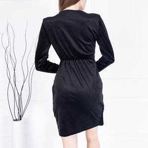 Damska czarna sukienka mini - Odzież