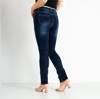 Granatowe damskie jeansy z prostymi nogawkami - Odzież