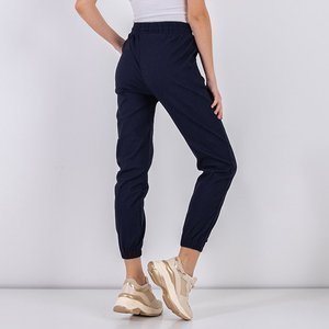 Granatowe damskie spodnie typu cargo - Odzież