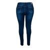 Granatowe jeansy z wysokim stanem - Spodnie 