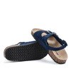Granatowe sandały z klamrami Rocky - Obuwie