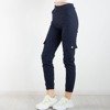 Granatowe spodnie cargo damskie - Spodnie