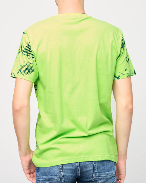 Męski zielony t-shirt z napisem ENJOY- Odzież