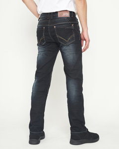 Męskie czarne jeansy - Odzież