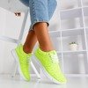 Neonowe zielone sportowe buty damskie we wzorki Troye - Obuwie