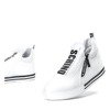 OUTLET Białe sneakersy na krytym koturnie Schino - Obuwie