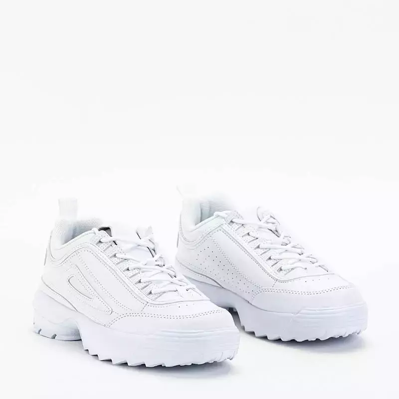 OUTLET Białe sportowe sneakersy damskie Alomsi - Obuwie