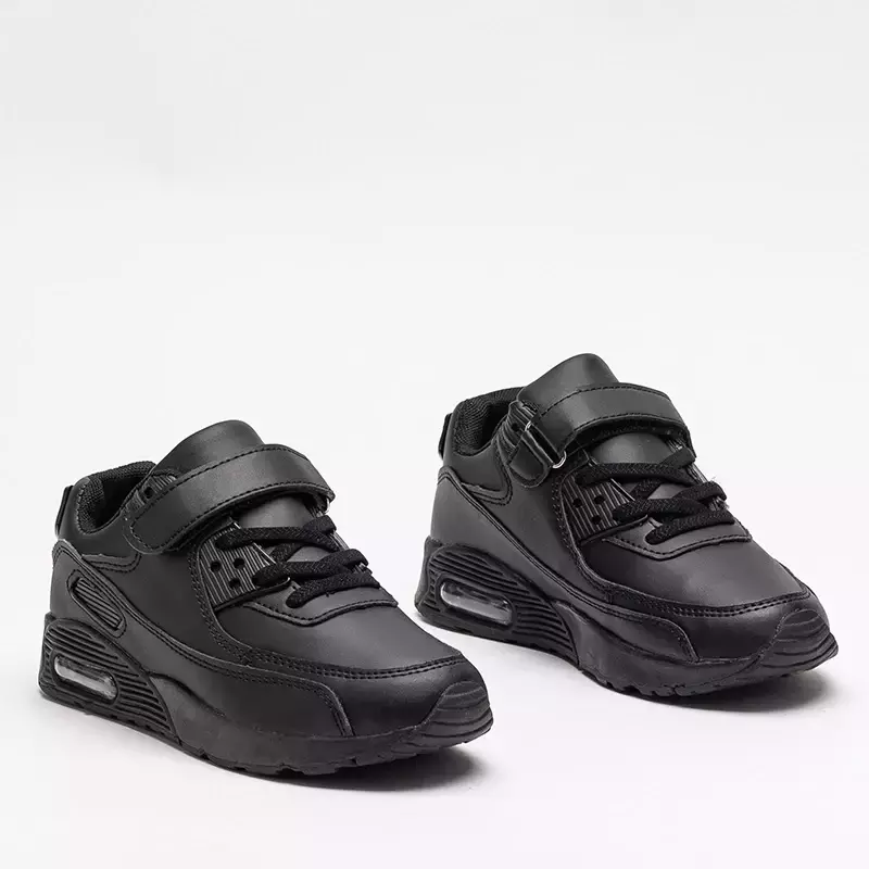 OUTLET Czarne dziecięce buty sportowe sneakersy Lomi - Obuwie
