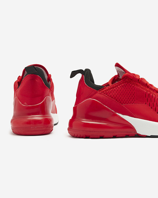 Royalfashion Czerwone damskie materiałowe buty sportowe Tayrio