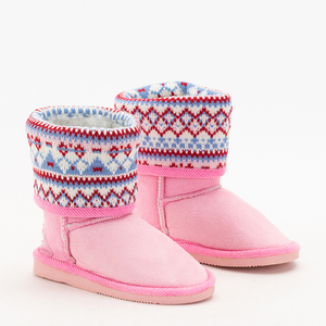Różowe buty a'la śniegowce dziecięce Snowiis - Obuwie