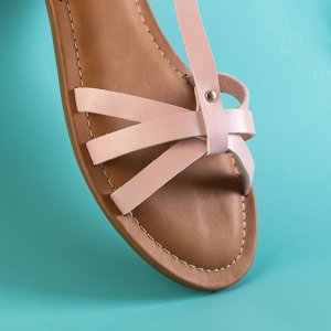 Różowe damskie sandały eko-skóra Tulir - Obuwie