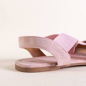 Różowe damskie sandały eko-zamszowe Wiledan - Obuwie