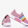 Różowe sportowe buty damskie typu slip - on Rainbi - Obuwie