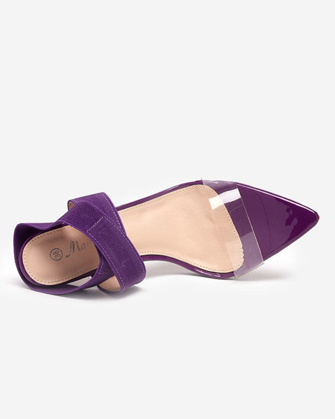 Sandały damskie na szpilce w kolorze fioletowym Koali- Obuwie