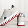 Szare buty sportowe na platformie Lexia - Obuwie